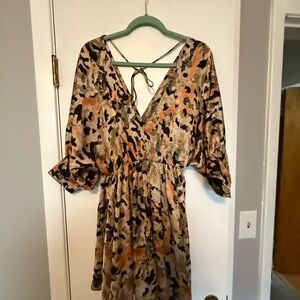 Glam Multicolor Animal Print Mini Dress